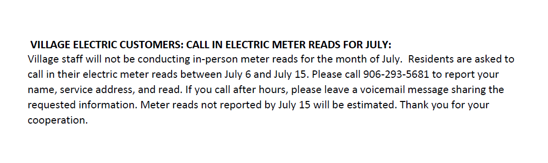 July Est Notice